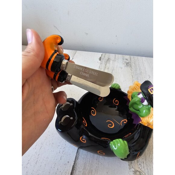 Ganz Halloween witch spreader bull tray party decor shabby chic - Picture 6 of 7